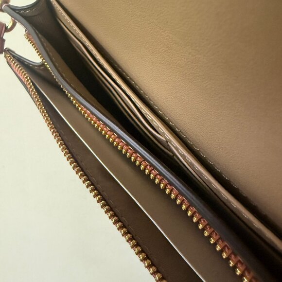 coach Anna Foldover Clutch Crossbody With Heart Petal Print c7657 - Picture 6 of 7